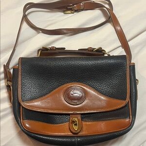 Dooney & Bourke Black and Tan Crossbody Bag